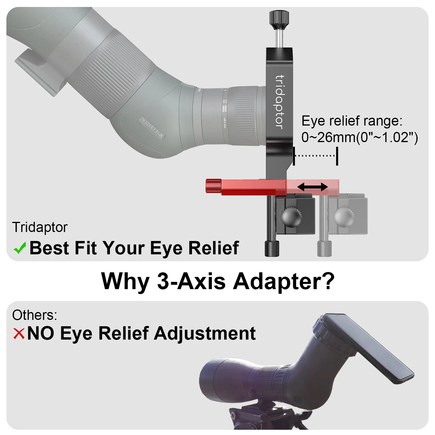 Tridaptor - Ultimate 3-Axis Smartphone Telescope Adapter| High Precision - Image 3